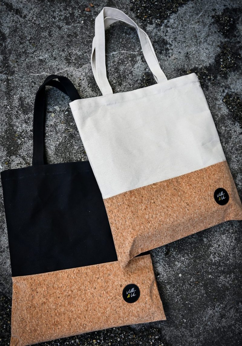 Totebag kurk zwart