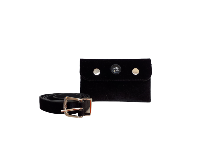 Belt-bag fluweel zwart