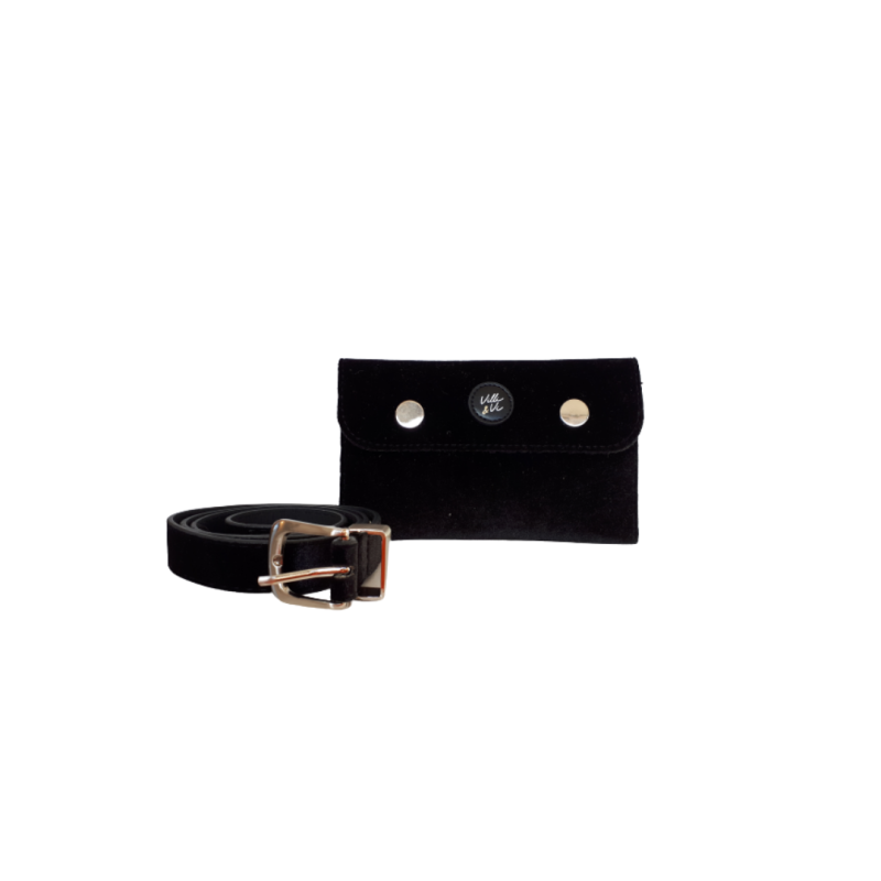 Belt-bag fluweel zwart