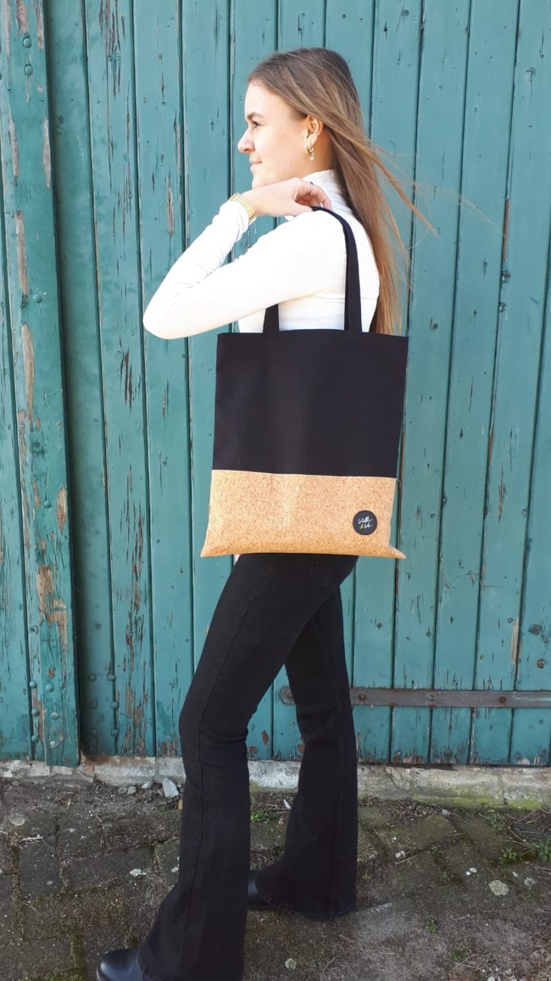 Totebag kurk zwart