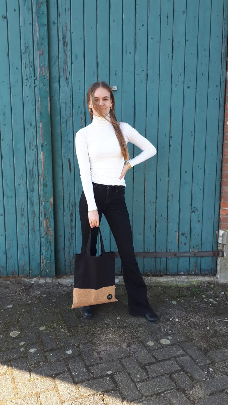 Totebag kurk zwart