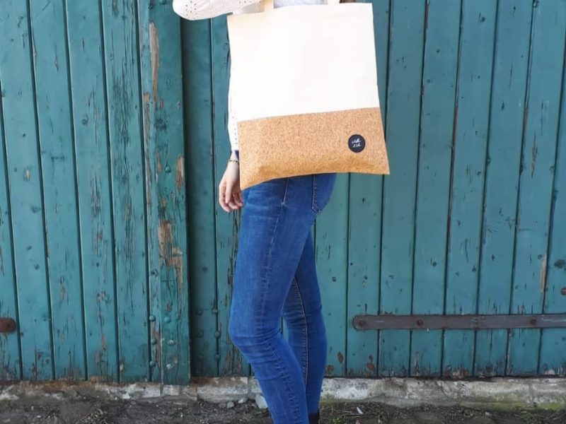 Totebag kurk wit