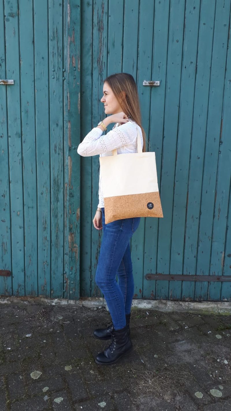 Totebag kurk wit