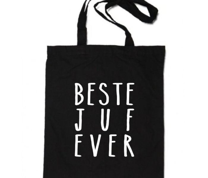 Tas- Beste juf ever zwart